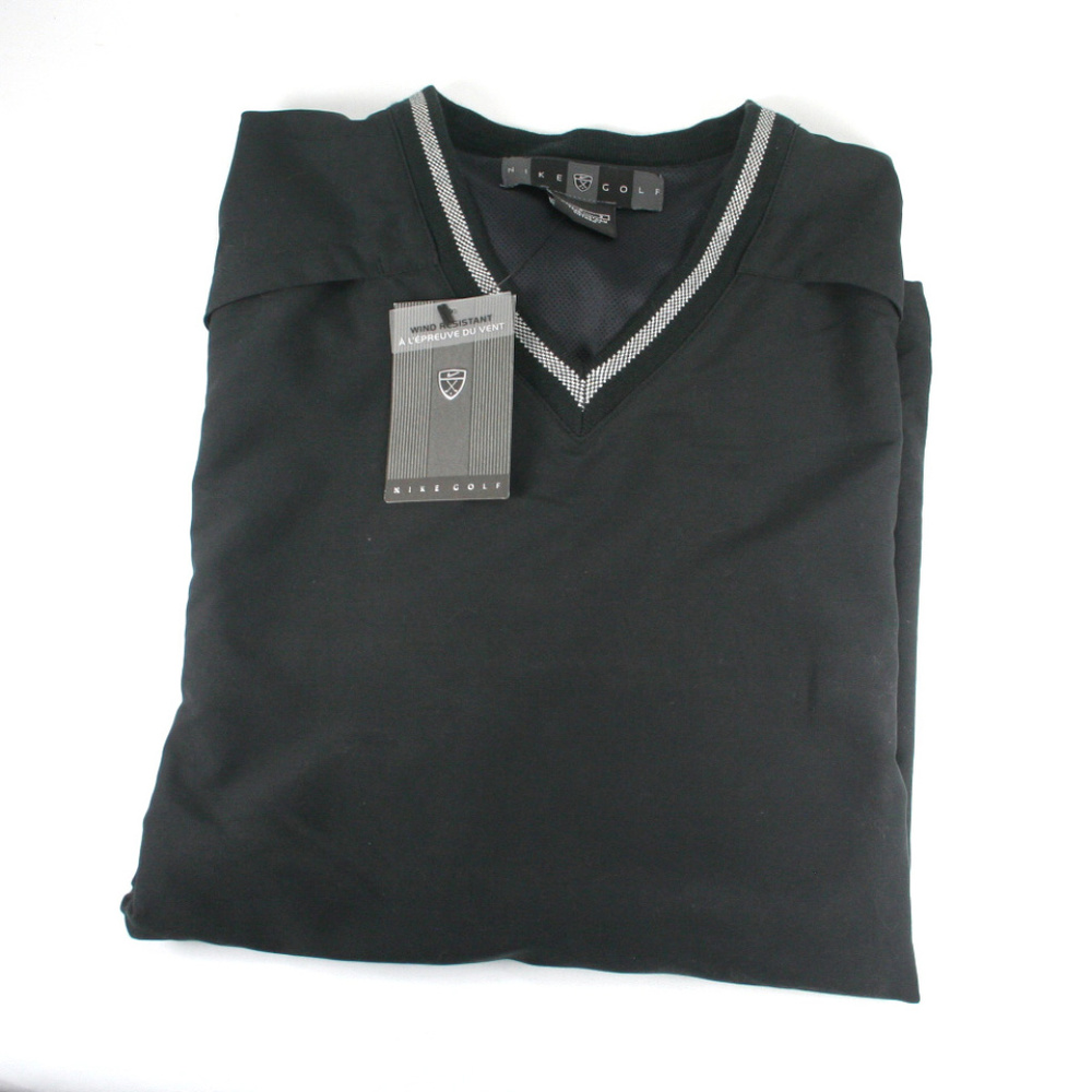 Nike Golf Black V Neck SS Pullover Windbreaker